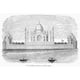 Inde: Taj Mahal. /Nview Of The Taj Mahal In Agra, Inde, From The Yamuna River. Gravure sur Bois, XIXe Siècle. Affiche Imprimée par (18 x 24) – image 1 sur 1