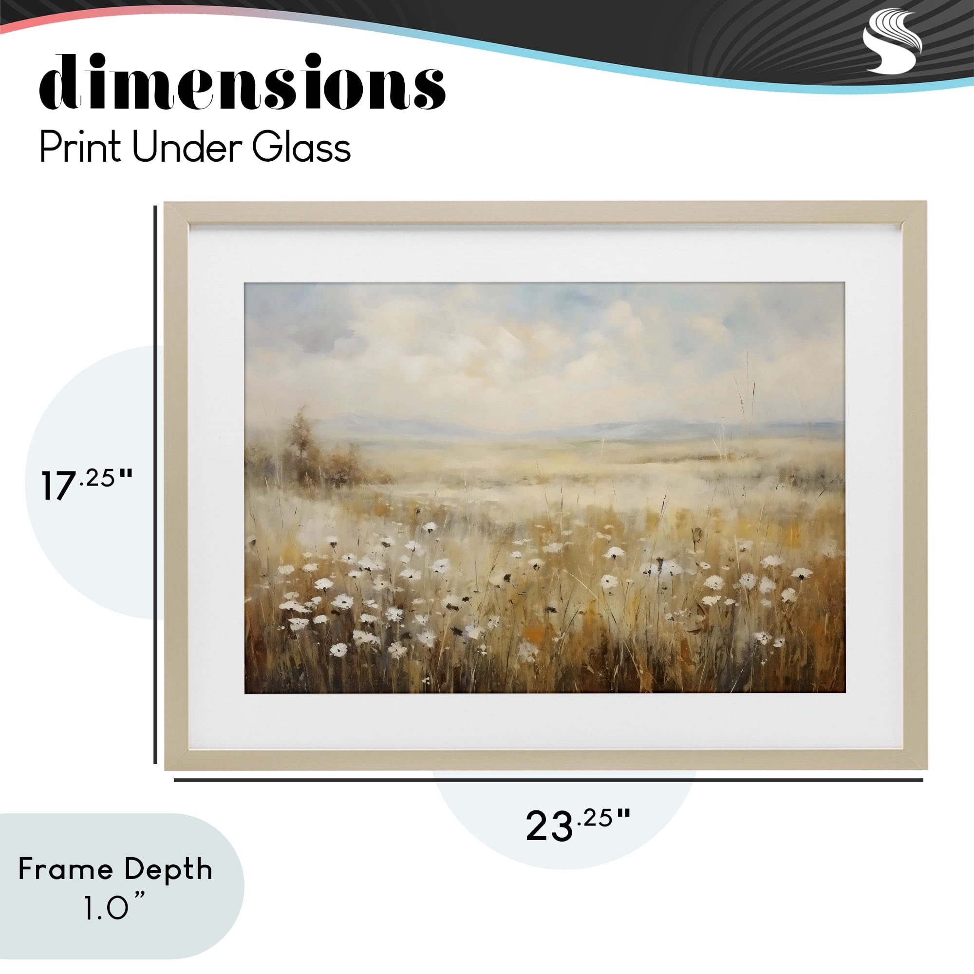 Stupell Industries Neutral Land Calmness Birch Framed Print Under Glass, design by Creative Studio