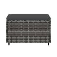 thumbnail image 3 of vidaXL Garden Footrests with Cushions 2 pcs Grey Poly Rattan, 3 of 5