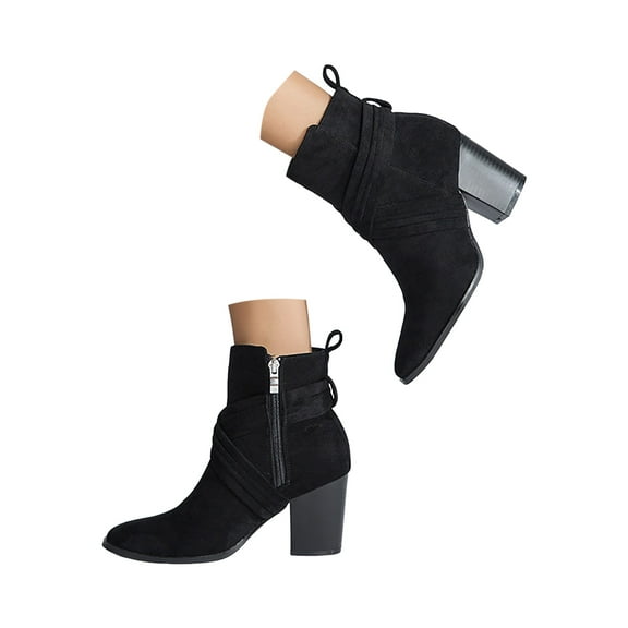 UngA Womens Cowboy Boots Cowboy Boots for Women - Embroidered Cowgirl Boots Western Mid Calf Fashion Heel Pointed Toe Country Boot Black,8.5