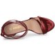 thumbnail image 4 of Sandalias Con cordones Y punta Abierta Tacón de aguja para Mujer Allegra K Rojo Marrón 37, 4 of 6