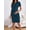 Blue, variant on Bearsland Women's Summer Short Sleeve Maternity Dress Side Ruched Mama Pregnancy Bodycon Dress(S-XXXL)