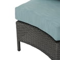 thumbnail image 2 of Hampton Outdoor 8 Seater Wicker Sectional Sofa Set with Cushions, Grey, Teal, 2 of 2