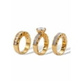 thumbnail image 2 of PalmBeach Jewelry 3 Piece 3.38 TCW Marquise Cubic Zirconia 14k Yellow Gold-Plated Bridal Ring Set, 2 of 5