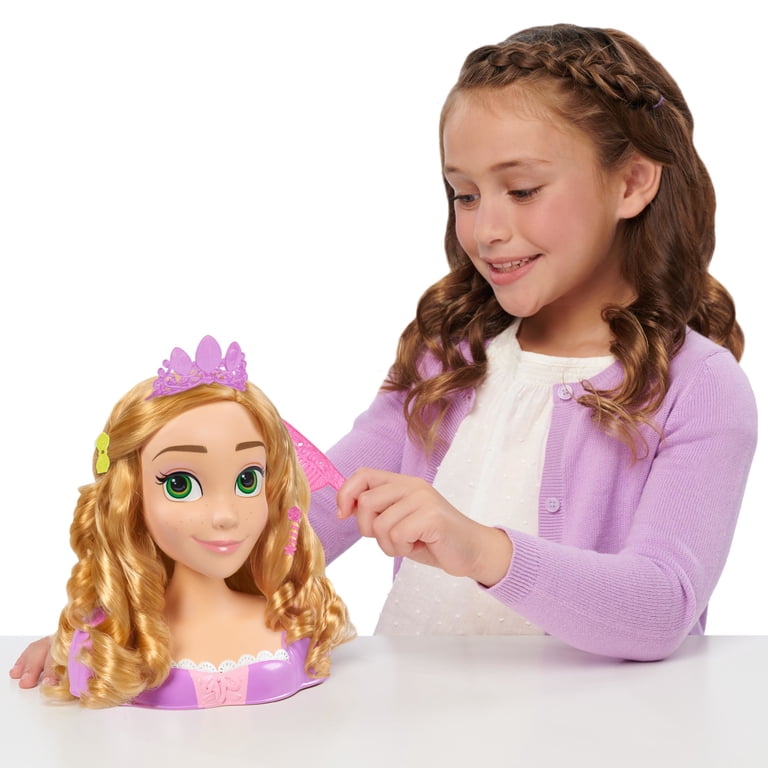 Disney Princess, Styling Head, Rapunzel, 14-piece pretend play set
