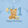 thumbnail image 4 of Inktastic 1st Birthday Bear with Cake and Balloons Boys or Girls Baby T-Shirt, 4 of 5