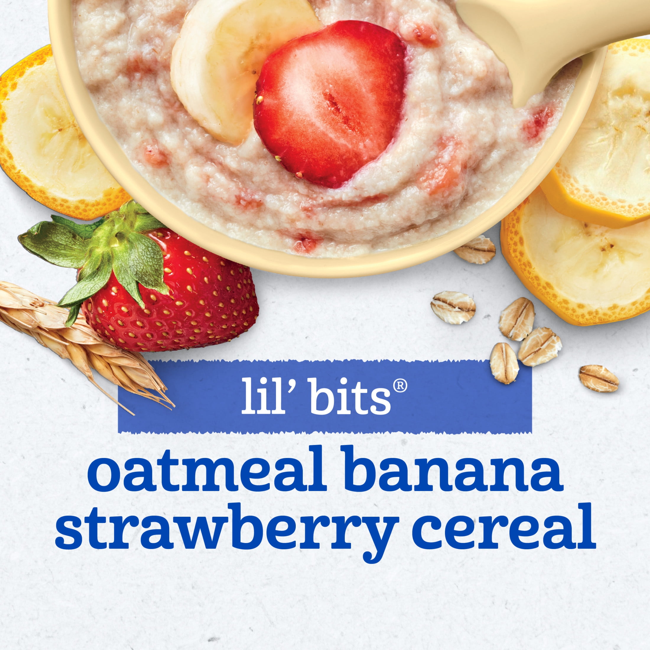(3 pack) Gerber Stage 3 Baby Food, Oatmeal Banana Strawberry Cereal, Baby Oatmeal Cereal 8 oz