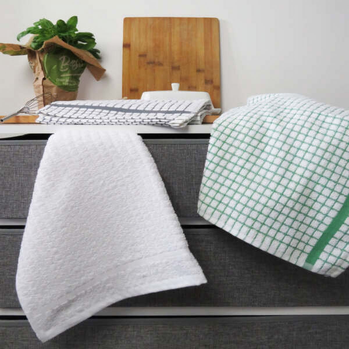 Samuel Lamont Poli-Dri 3-Piece Famous Kitchen Tea Towel Set 100% Cotton Ultra Absorbent