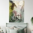 thumbnail image 4 of Hummingbirds Decorations Wall Hanging Tapestry, last unicorn golden leaves birds twinkling stars moon mystic fantasy fairytale, Bedroom Living Room Dorm Accessories, 60 X 80 Inches, by Ambesonne, 4 of 5