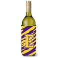 thumbnail image 1 of Monogram - Rayure de Tigre - Or Violet Initiale E Bouteille de Vin Isolateur de Boisson Isolateur de Boisson Hugger, 1 of 1