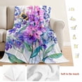 thumbnail image 5 of Spring Floral Bee Blanket Soft Cozy Warm Throw Blanket for Couch, Plush Fuzzy Flannel Fleece Blankets for Sofa, Farmhouse Flowers Bed Blankets Lightweight Gifts for Women, 40"x60", 5 of 9