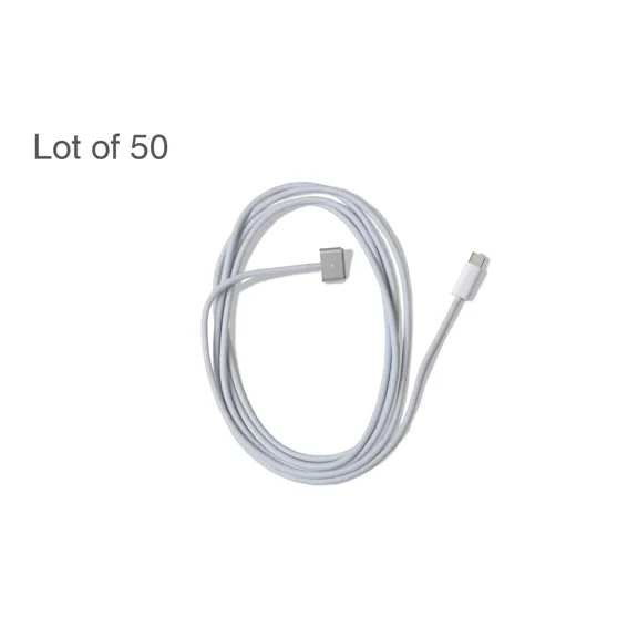 Restored 50 Pack Apple USB-C to MagSafe 3 Power Cable for MacBook Pro/Air - White 2M (Refurbished)