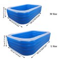 thumbnail image 2 of Inflatable Swimming Pool for Kids and Adults(Blue, 102" X 63" X 28"), Rectangle Swimming Pool Family Inflatable Swimming Pool, 2 of 7