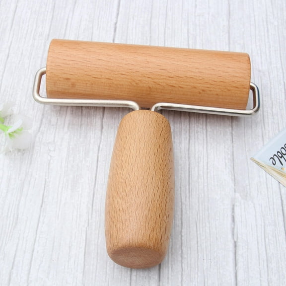 WHAMVOX Brown Rolling Pin for Kitchen Use Made of Plastic Great for Baking Small Items 7.87 Inches
