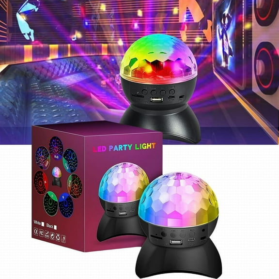 Goowood Party Lights Disco Ball DJ Lights for Parties Rechargeable LED Stage Strobe Light Projector with Bluetooth Speaker for Home KTV