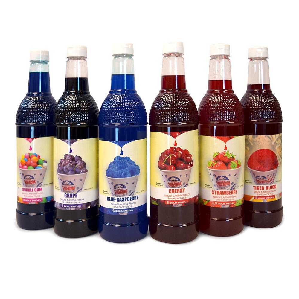 Snow Cone Syrup Variety Pack (25.36oz / 6pk)