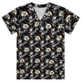 thumbnail image 1 of Camiseta de manga corta con estampado elástico, temática navideña, verano, para médicos, enfermeras, spa, salón de belleza, tienda de mascotas, ropa de lavado, 1 of 5