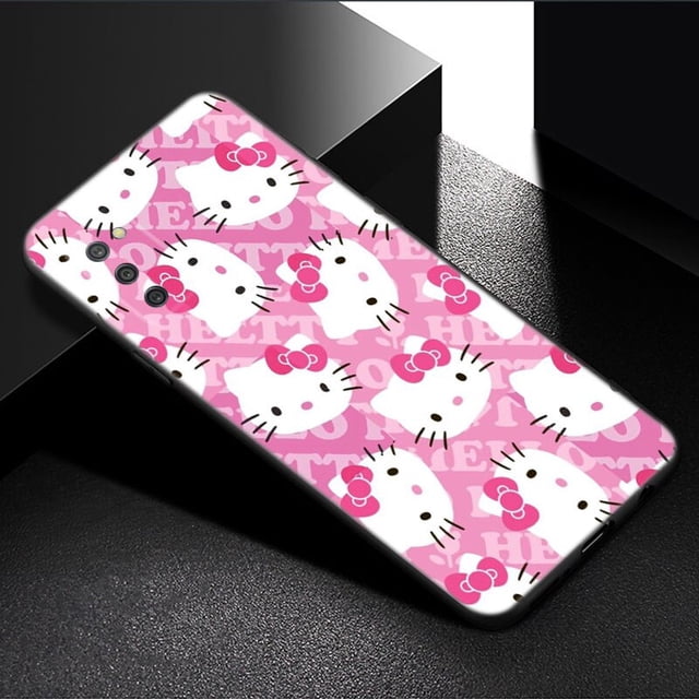 Funda de teléfono de gatito Kawaii para Samsung Galaxy A01 A03 Core A02 A10 A20 S A20E A30 A40 A41 A5 A6 A8 Plus A7 A9 2018 Fivean LED