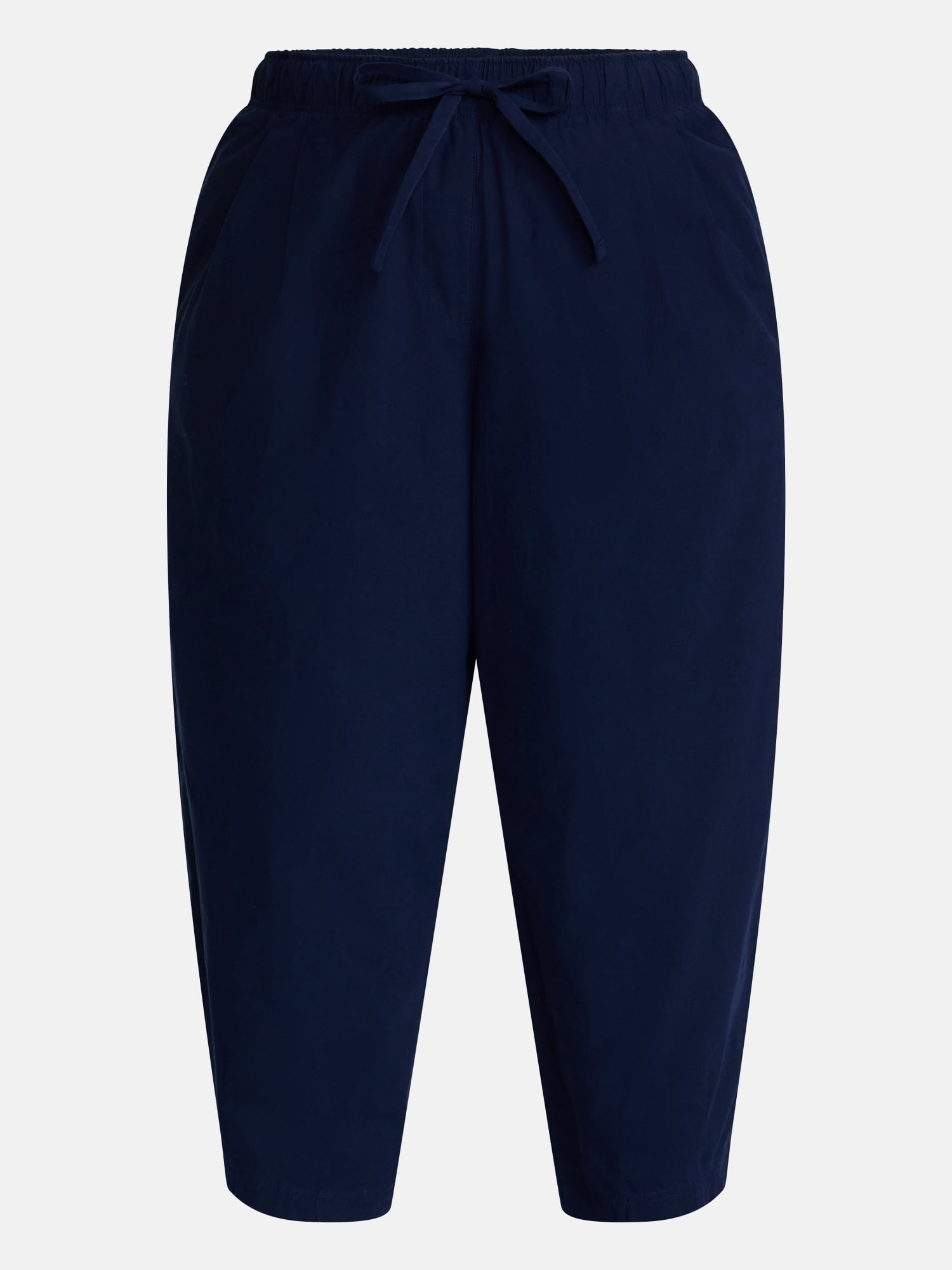 Terra & Sky Women's Plus Cropped Barrel Drawstring Pants, Sizes- 0X-5X