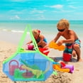 thumbnail image 5 of Large Capacity Mesh Beach Bag | Breathable Sand & Water Resistant Outdoor Tote | Kids Beach Toy Storage Bag for Pool, Swim & Boating | Blue, Green, Orange, 5 of 6