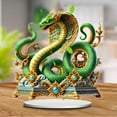thumbnail image 1 of Decoración de mesa acrílica con forma de serpiente para el año 2025, temática bohemia., 1 of 7