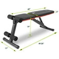 thumbnail image 3 of ProsourceFit Foldable & Adjustable Multi - Purpose Weight Bench for Home and Gym Full - Body Strength Training Workouts, Fitness Exercises and Weight Training, Black/red, 3 of 5