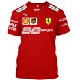 thumbnail image 1 of Nouveau Costume de Course F1 Ferrari version Équipe Col Rond Manches Courtes Rouge, 1 of 2