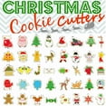 thumbnail image 4 of Bovemsi Promotional Popsicles Molds Large Christmas Cookie Cutters 4" Holiday Cookie Cutters Stainless With Recipe Instruction Snowman Christmas Tree Snowflake.., 4 of 9