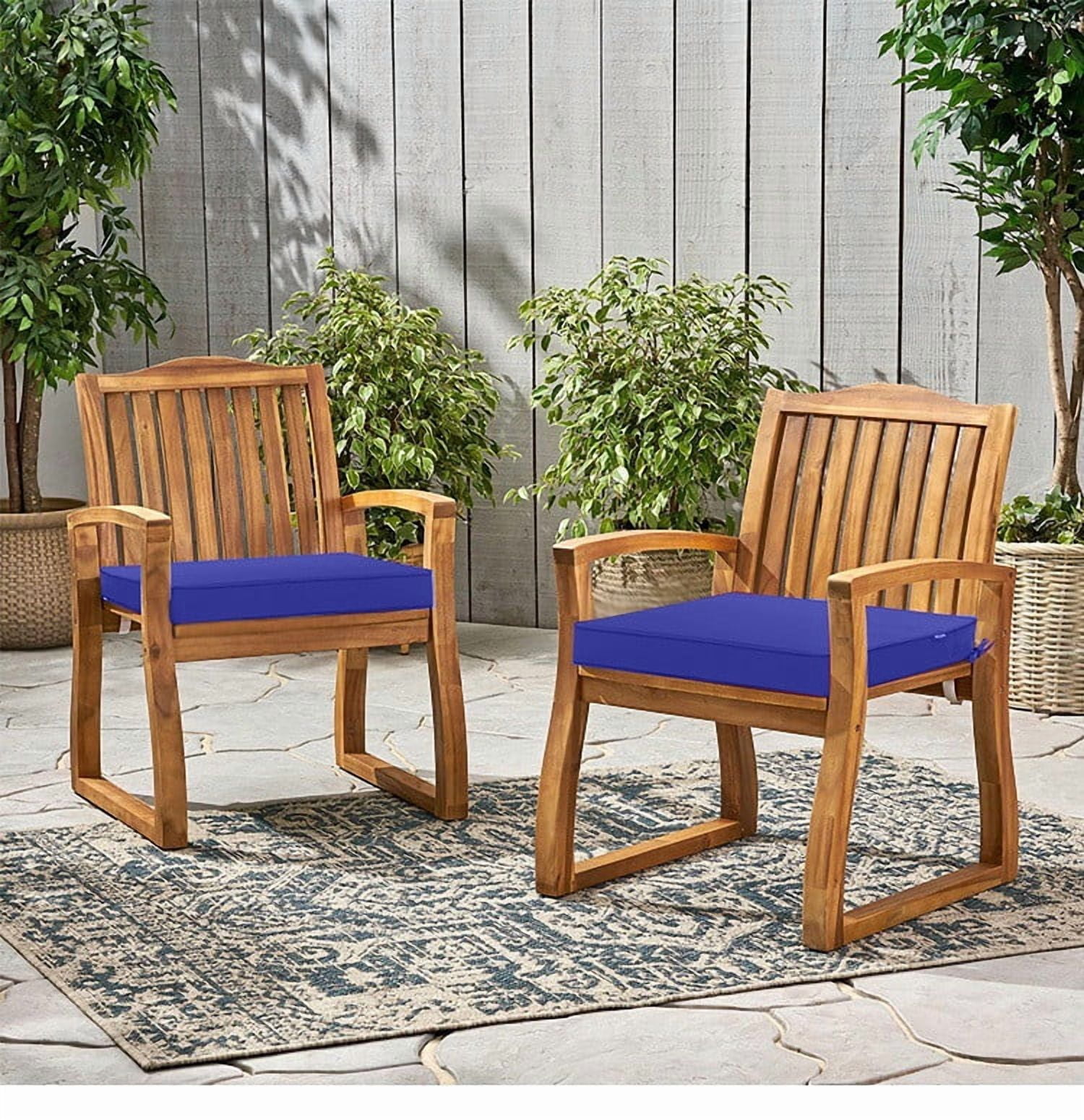 Outdoor Square Cushion Cover Polyester Seat Pad Protector For Garden Patio Furniture Durable Weather Fabric Without Core