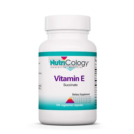 NutriCology Vitamin E Succinate - 400 IU d-Alpha-Tocopheryl Succinate - Antioxidant & Energy Support - Dry Powder Vegetarian Capsules - Hypoallergenic Formula - 100 Servings - 100 Capsules