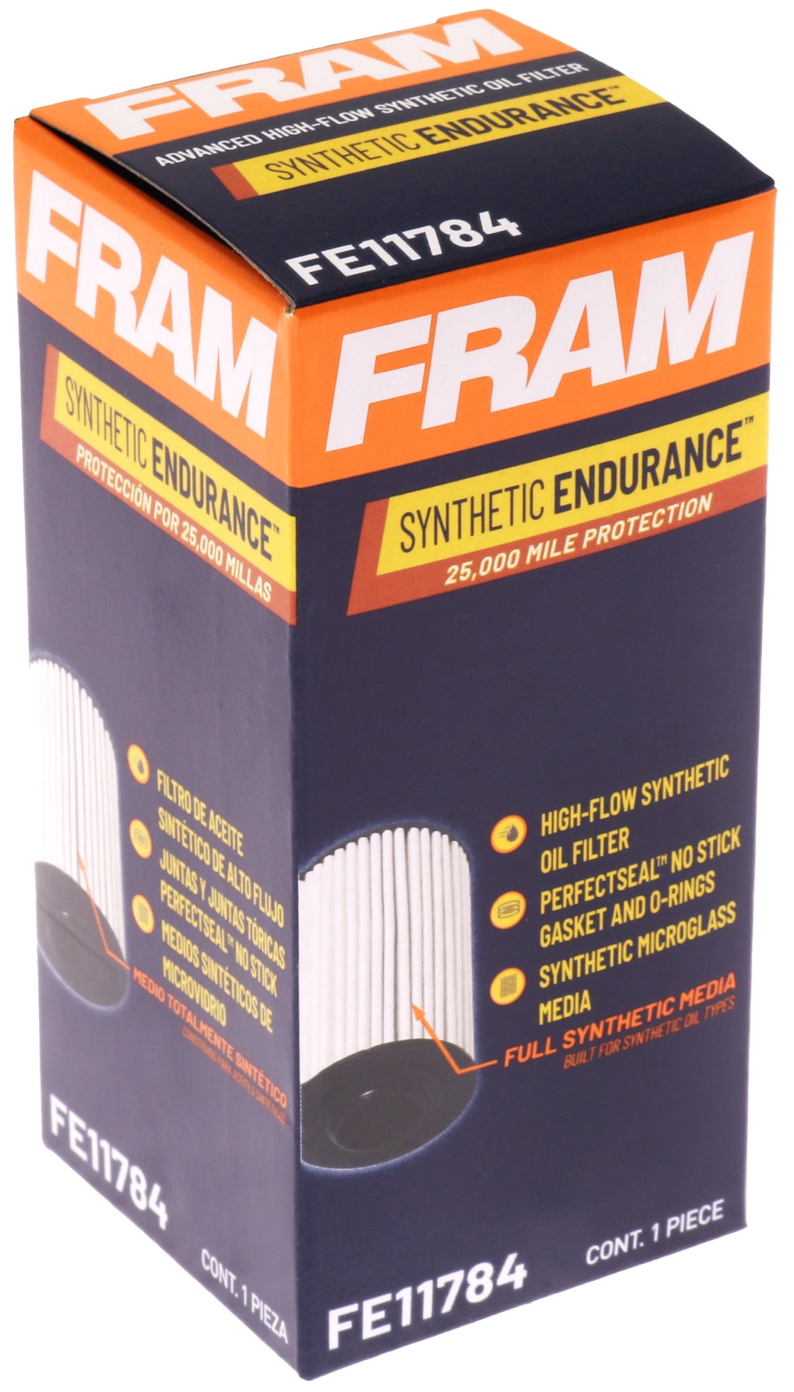 (6 pack) FRAM Synthetic Endurance Premium Oil Filter, FE11784, 25K mile Replacement Filter for Select Audi and VW Vehicles