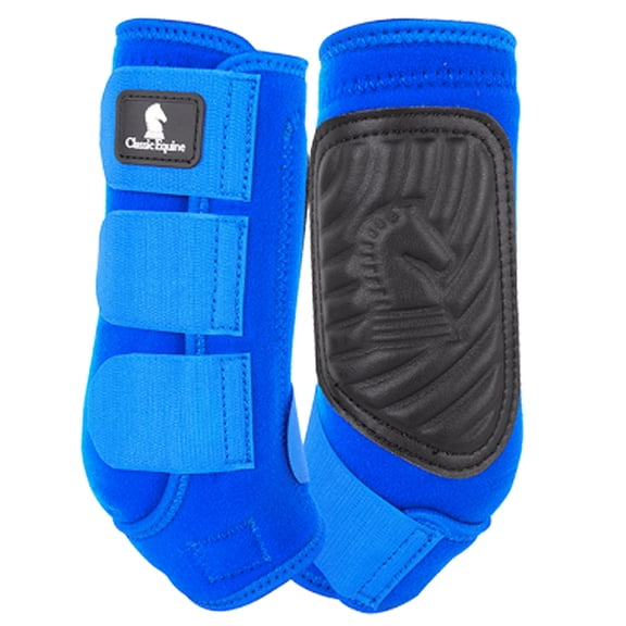 Small Classic Equine Classicfit Neoprene Horse Hind Leg Boots Pair Blue