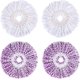 thumbnail image 1 of 4 Pieces Spin Mop Head Mop Head Mop Heads Microfiber Replacement Mop Head Replacement Mop Head for Spin Mop White and Purple, 1 of 5
