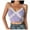 Purple, variant on Honeeladyy Womens Lace Ribbed Knit Cami Crop Top Spaghetti Strap Sleeveless Slim Fit V Neck Tank Tops Pink M