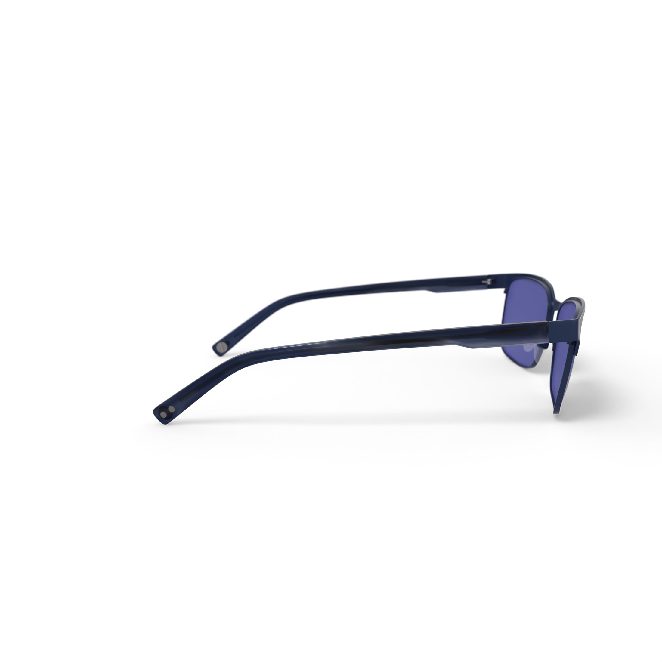 Reverb Men's Rectangle Prescription Fashion Sunglasses, RVMOS3000, Satin Navy, 59-18-150, with Case