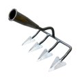 thumbnail image 3 of S SERENABLE Garden Hoe Digging Heavy Duty Sturdy Compact Cultivating Weeding Garden Tool 4 Teeth, 3 of 9