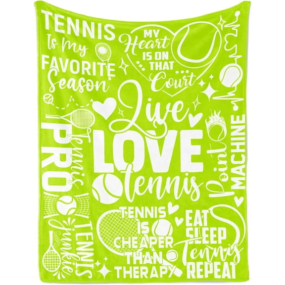 LHSHID Tennis Gifts for Tennis Lovers Tennis Themed Throw Blanket for Men and Women Boys and Girls Tennis Players Coach Daughter Coworker 30"x40"