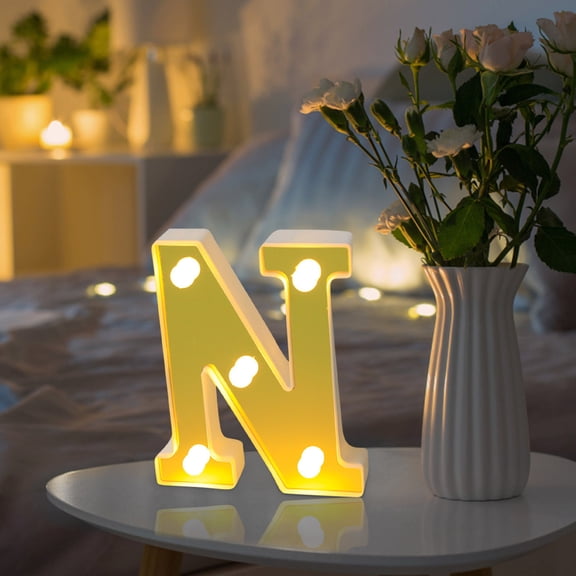 Ramadan Mubarak LED Letter Lights - Battery-Powered Table Decoration with Mirror Surface, Party Decor for Eid, Home, and Tabletop Celebrations, Gift