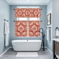 thumbnail image 4 of Red Bohemia Turkish Pattern Kitchen Curtains Valances and Tiers Set of 3 Retro Ethnic Style Tier Curtains and Valance with Rod Pocket for Small Windows, 27.5"x36", 4 of 9