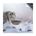 thumbnail image 5 of Double Cat Bowls, Orthopedic Pet Bowl Anti-vomiting, Kitty's Food Water Bowl Dog Bowl, Slanted Cat Dish Protects Spine, 15° Tilted Bowl, 5 of 5