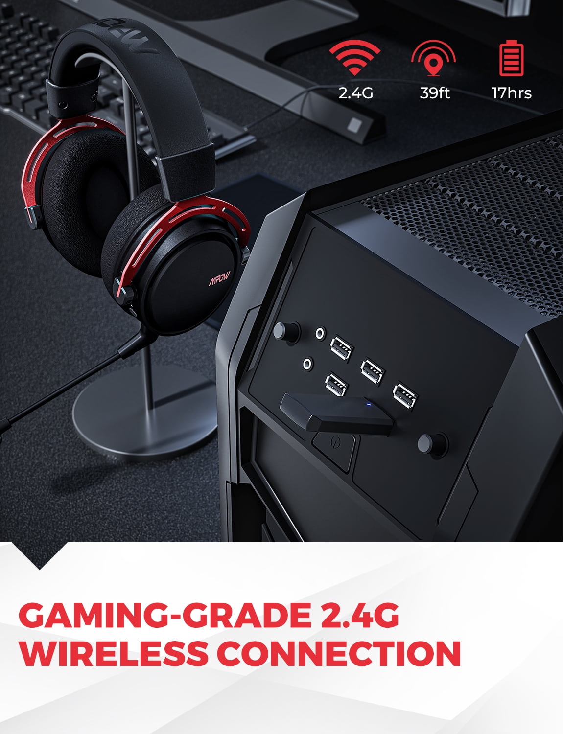 mpow air wireless gaming headset