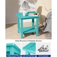 thumbnail image 6 of WINSOON Small Outside Adirondack Square Side Table,Double Layer - Aruba Blue, 6 of 7
