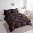 thumbnail image 3 of jejeloiu Pink Skull Skeleton 7 Pieces Bedding Comforter Set,Vintage Victorian Romantic Full Bedding Set For Men Women Reversible, 3 of 8