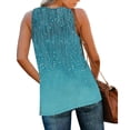 thumbnail image 6 of JTZGDY Tank Top for Women Cute Boho Floral Printed V Neck Summer Sleeveless Graphic T Shirt Tops Dressy Casual Loose Fit Cozy Tunic Blouses Blue S, 6 of 8