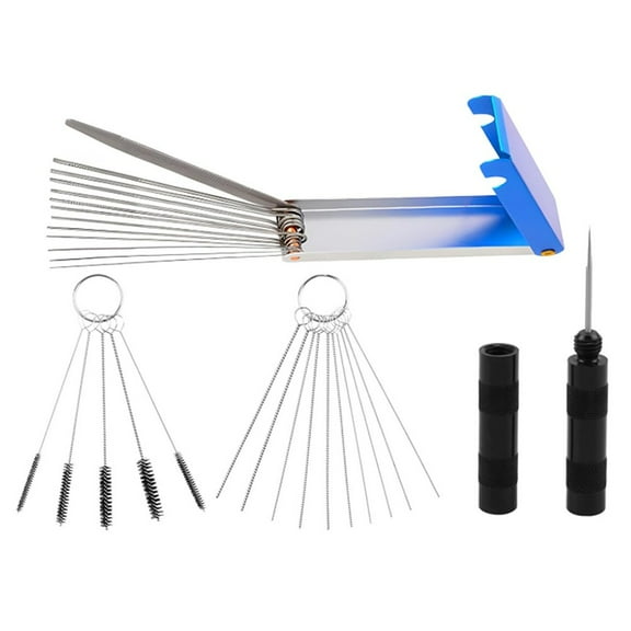 4Pcs Carburetor Cleaning Kit Cleaning Needle, Nylon Brush, Cleaning Wire Set