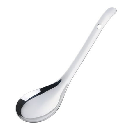 

Oiur Soup Spoon Food Grade Rust-proof Stainless Steel Thickening Soup Ladle Rice Spoon Cookware Utensil for Home
