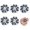 Shape02, variant on 6PCS 26.5MM Flower Brass Rhinestone Shank Buttons Montana Blue Color Sew On Buttons with 1-Hole and Flat Back Fashion Claw Rhinestone Snowflake Metal Buttons for Sewing Crafts