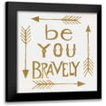 thumbnail image 1 of Shamp, Cindy 12x12 Black Modern Framed Museum Art Print Titled - Bravely, 1 of 5