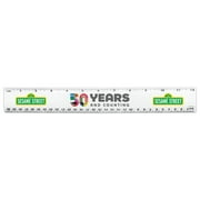 Sesame Street 50th Anniversary Logo 12 Inch Standard and Metric Plastic Ruler
