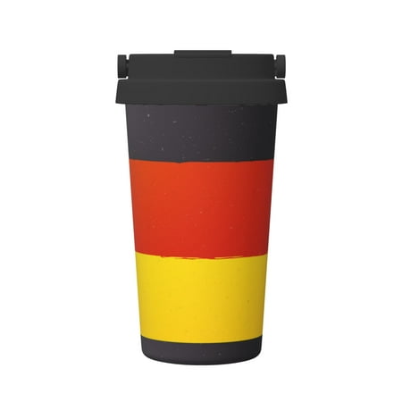 

Insulated Coffee Mug With Lid Vintage Grunge Texture Flag Of Germany Insulated Tumbler Stainless Steel Coffee Travel Mug With Lid Hot Beverage And Cold Vacuum Portable Thermal Cup Gifts